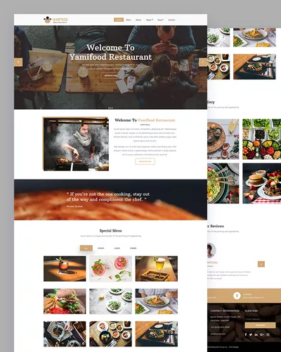 Yami food - Free Restaurant Website Template