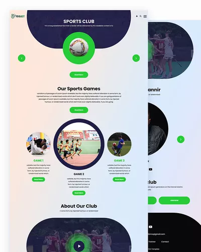 Yogast - Free Sports Website Template