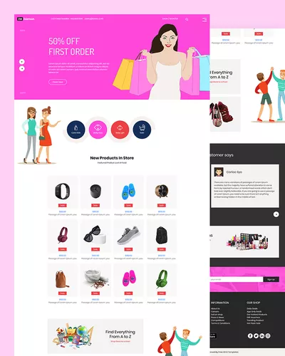 Zezmon - Responsive Ecommerce PSD Template
