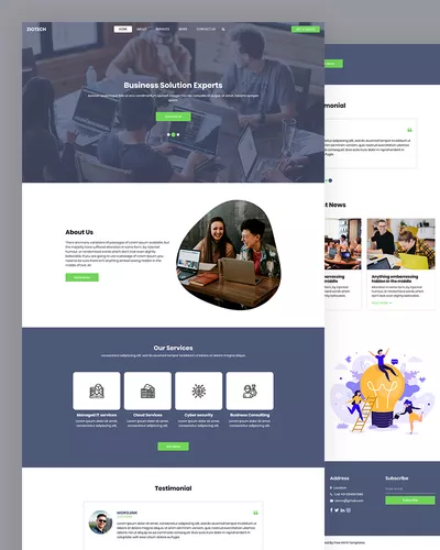 Ziotech - Business Corporate Solution HTML Template