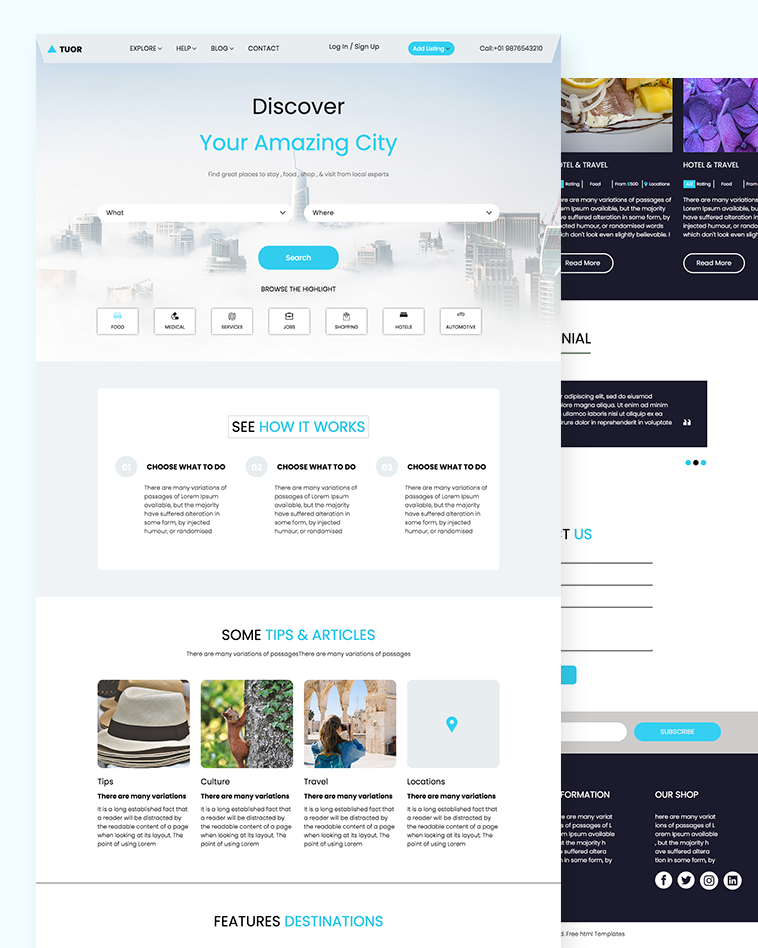 Tuor – Travel Website Template