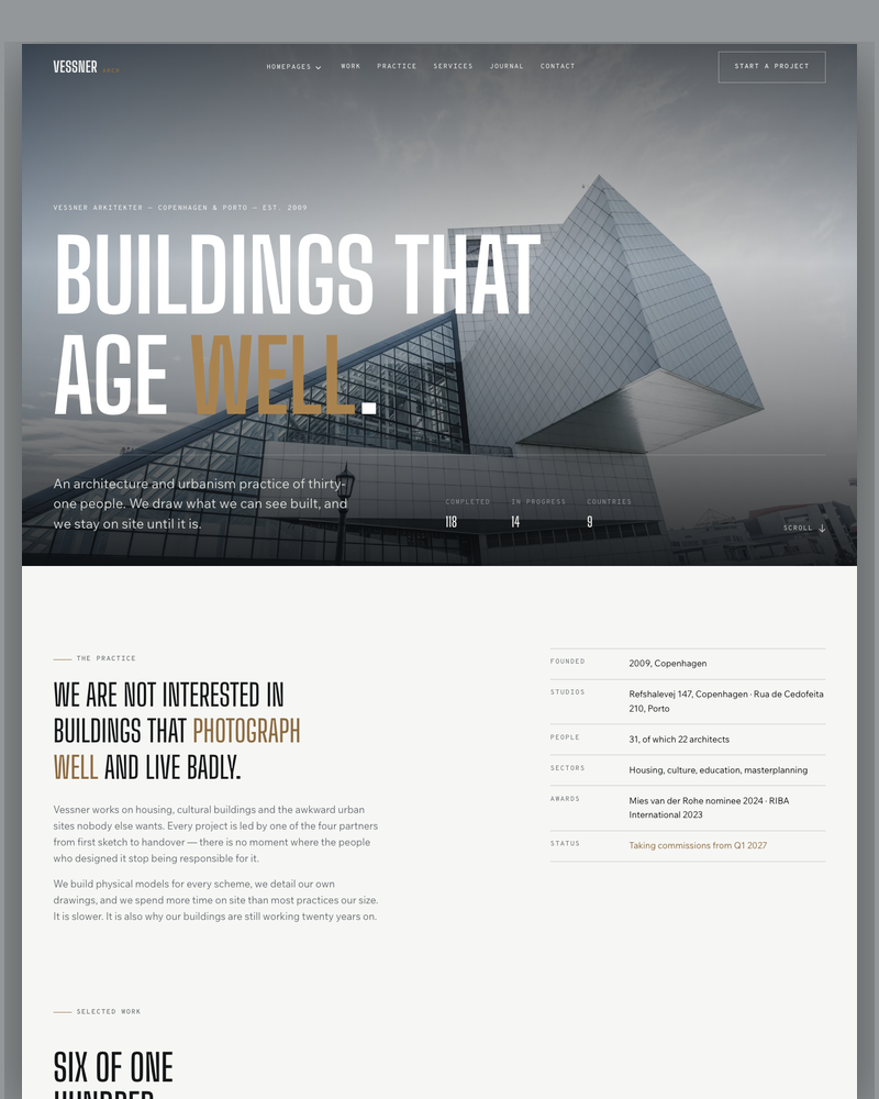 Vessner — Architecture & Urbanism HTML Template