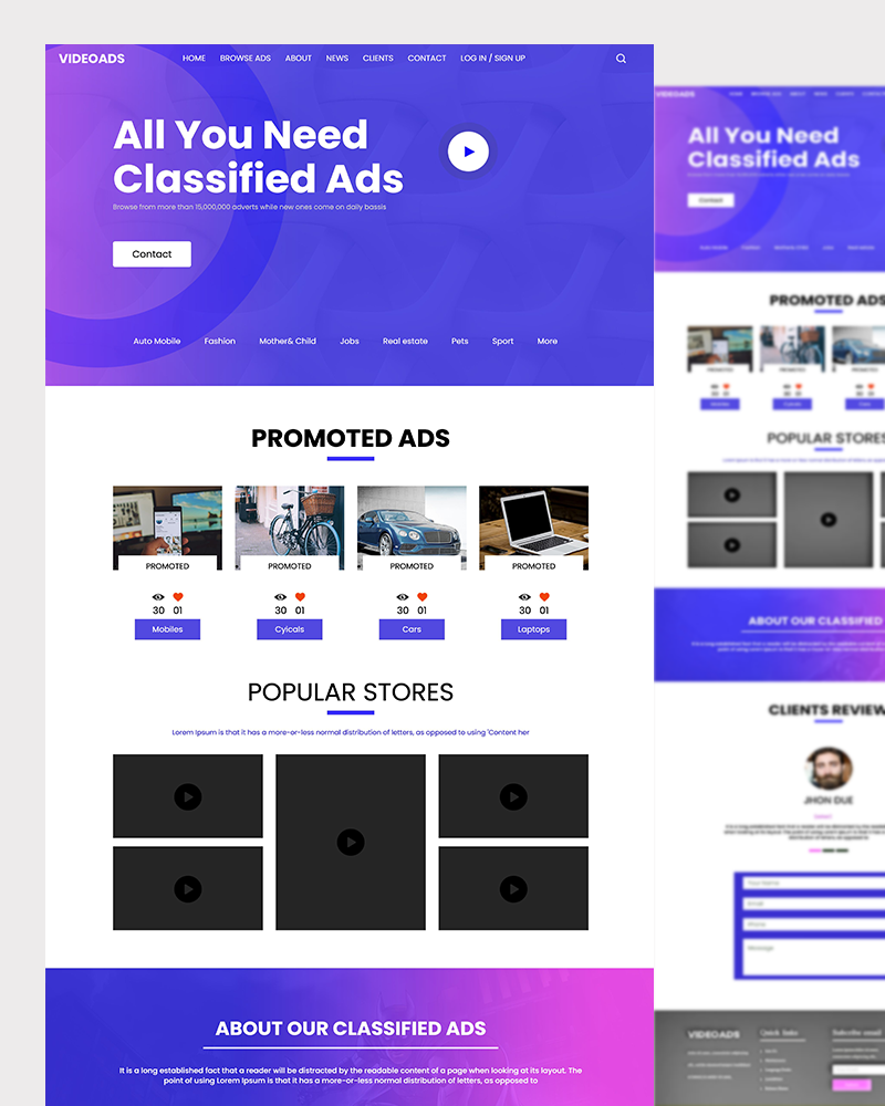 Videoads – Digital Marketing Ads Website Template