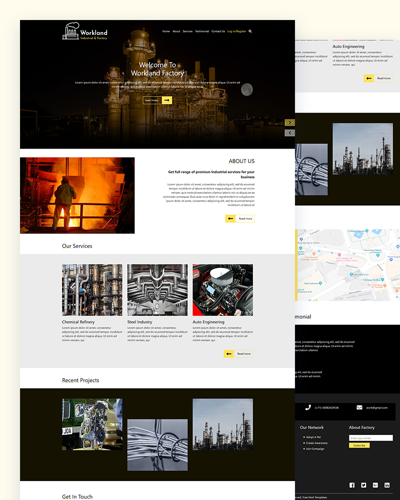 Workland - Free Industrial Factory HTML Template
