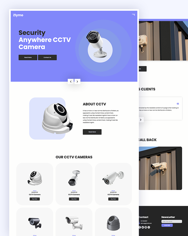 Zlymo - Security CCTV Website Template