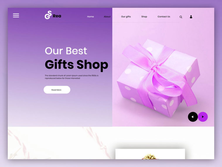Free Gift Shop PSD Template