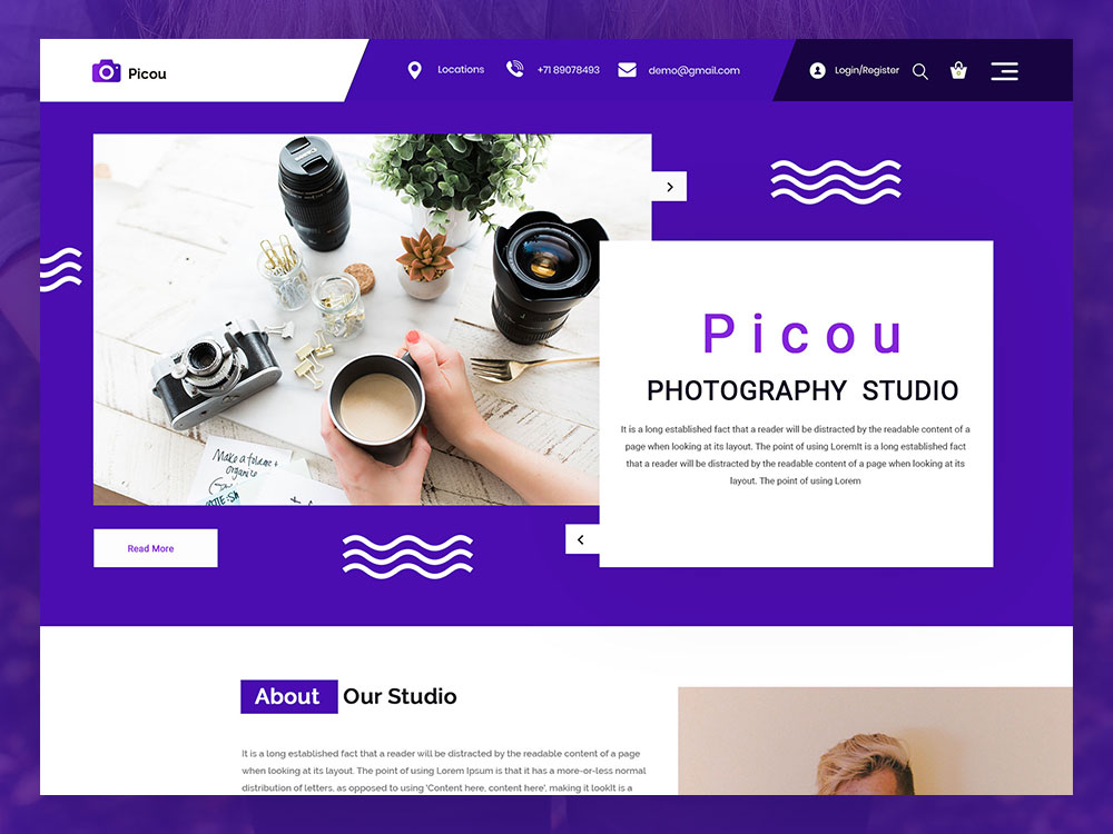 Picou Photography Studio PSD Template