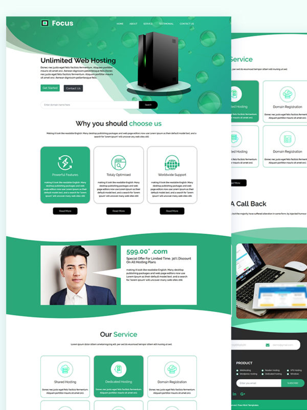 Web Hosting Html Template Free