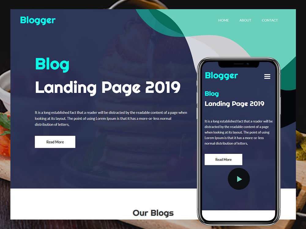 Landing Page Blogger Template