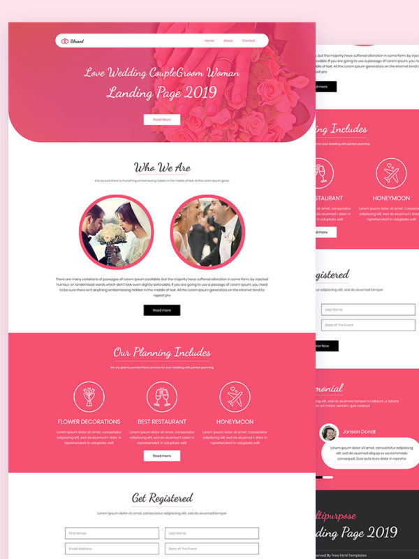 Blessed - Best Wedding Html Template blank - Blessed - Best Wedding Html Template