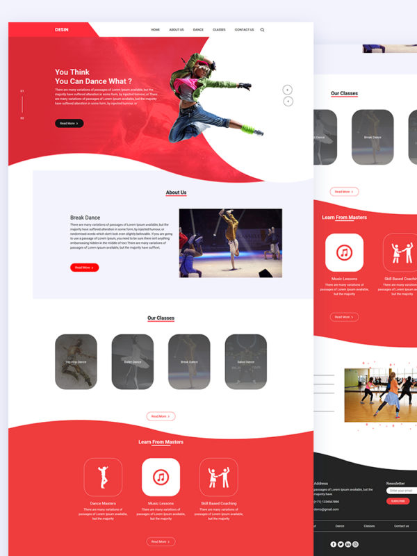 Desin - Dance Classes Html Template 12 desin