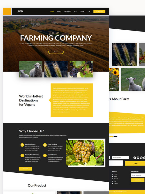 Farm & Agriculture HTML Templates Free