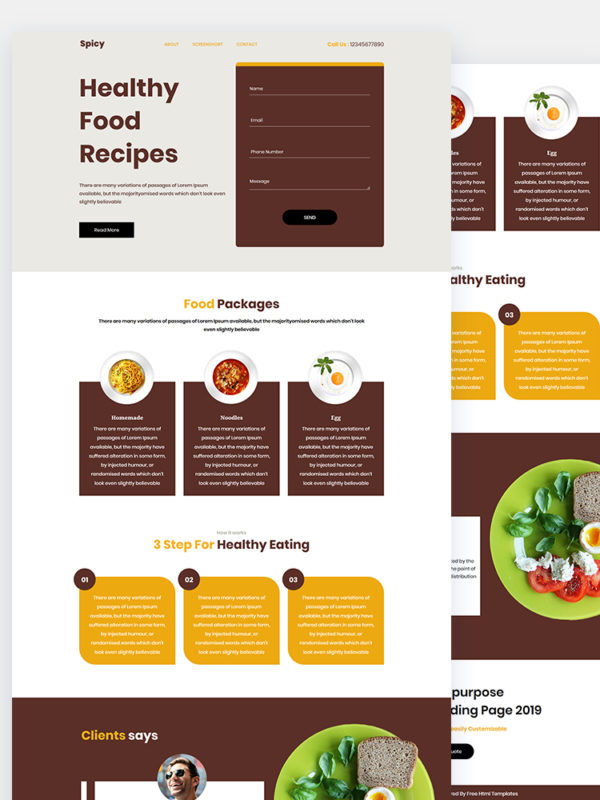 Spicy - Food Recipes Html Template blank - Spicy - Food Recipes Html Template