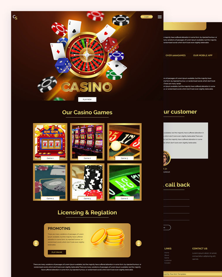 Online Casino Games Template