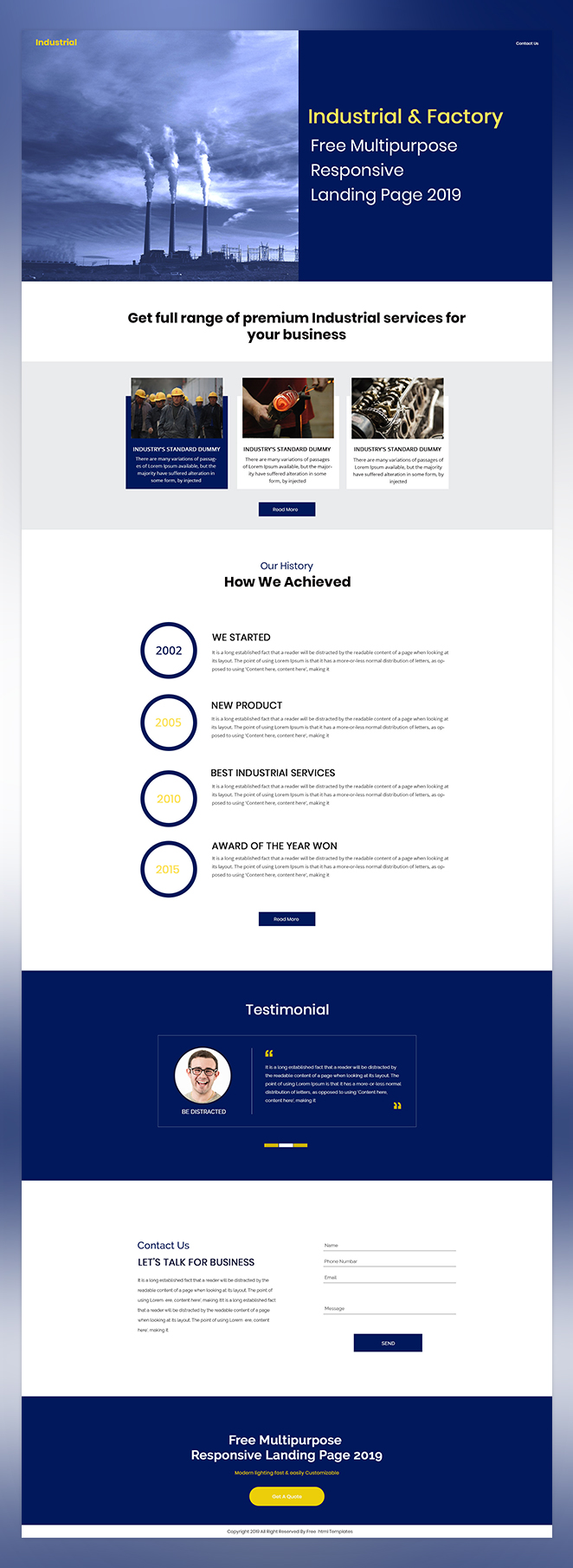 Industrial factory & industrial psd template