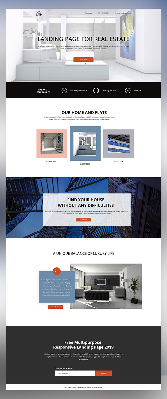 Interial real estate psd template