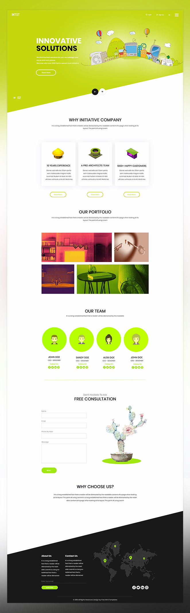 Intot architecture website psd template