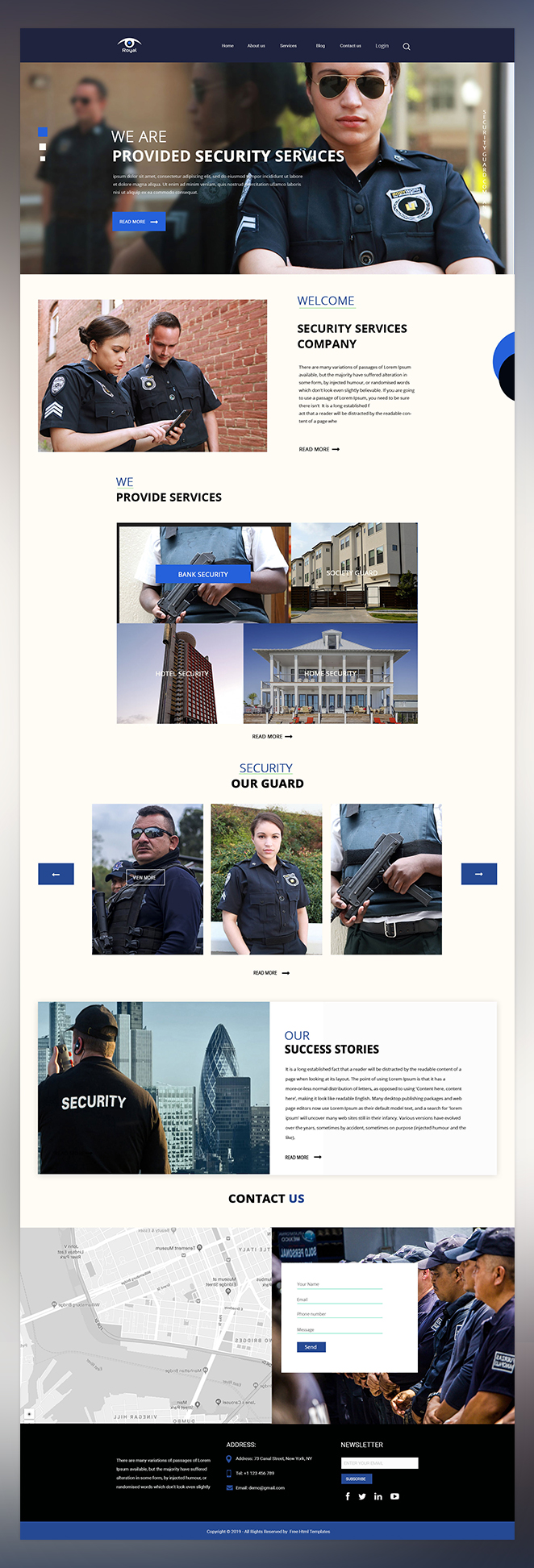 Royal security services psd template
