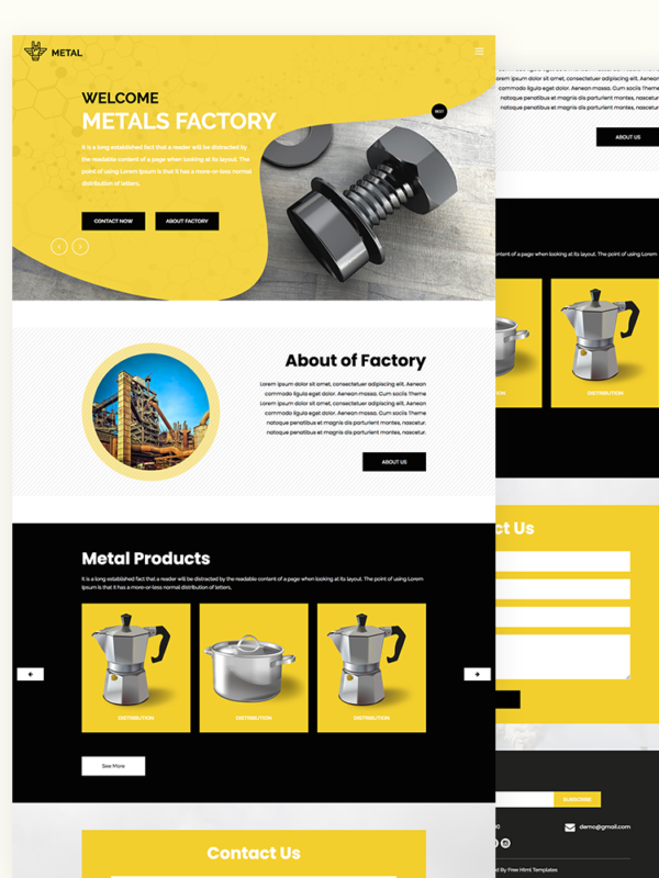 Metal - Free Factory HTML Template blank - Metal - Free Factory HTML Template