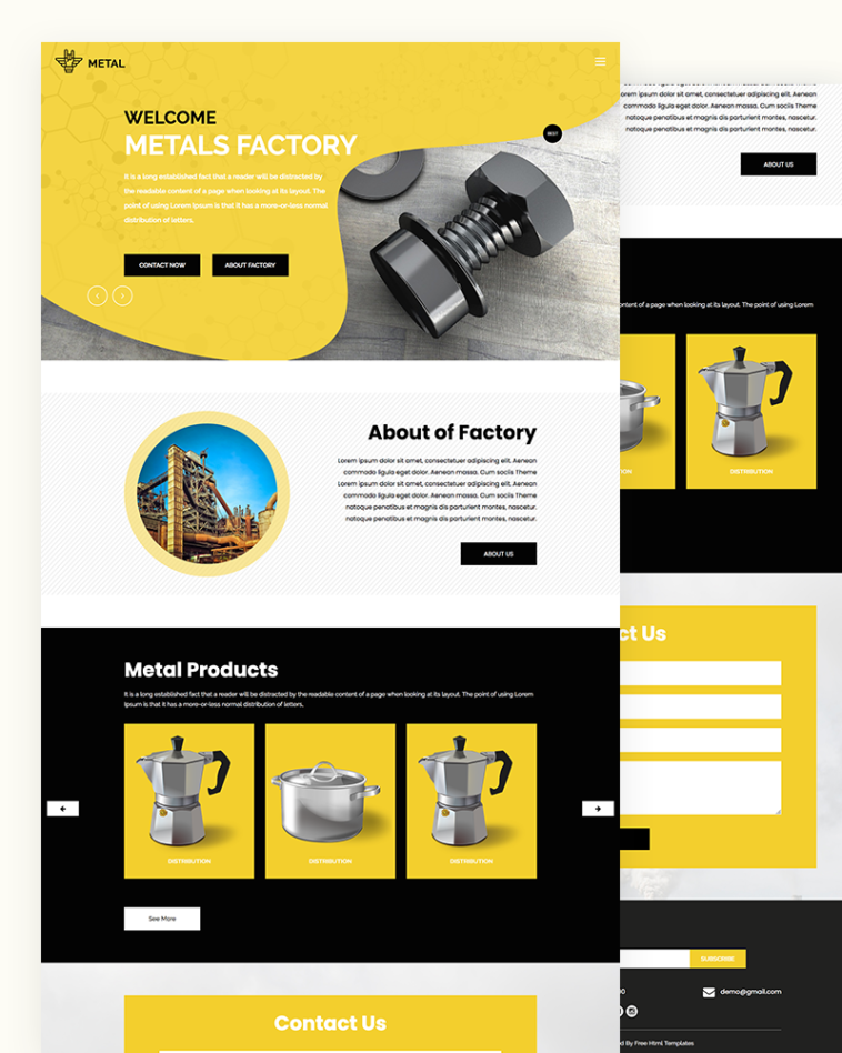 Factory PSD Template Free Download