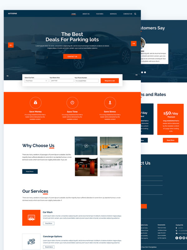 Autospar - Parking lot PSD Template blank - Autospar - Parking lot PSD Template