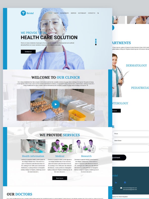 Medical and Hospital HTML Templates Free