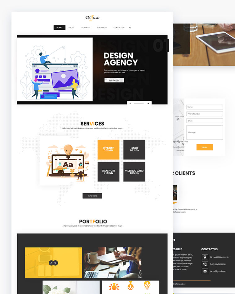 Design Agency PSD Template Free