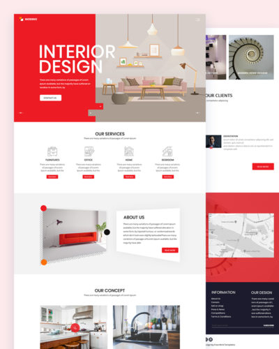 Interior Design PSD Template Free Download