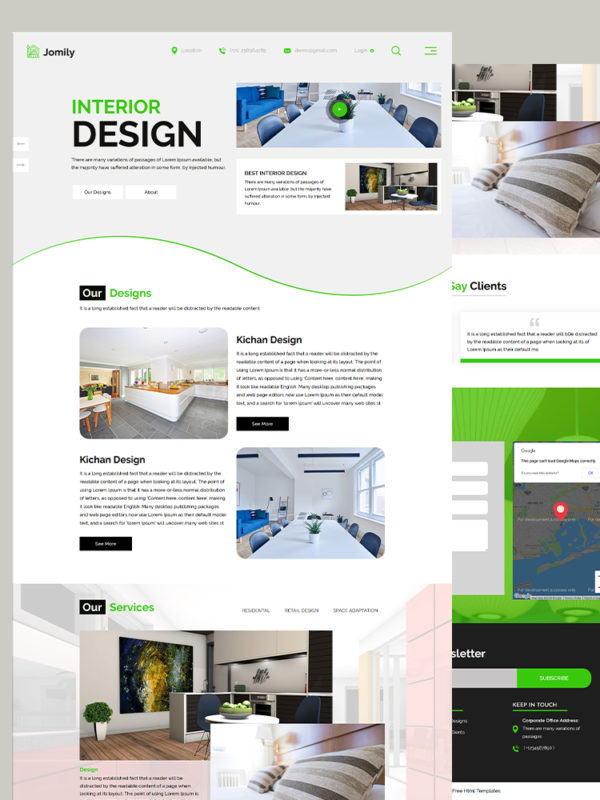 Jomily – Interior Design HTML Template 11 Interior Design HTML Template Free Download