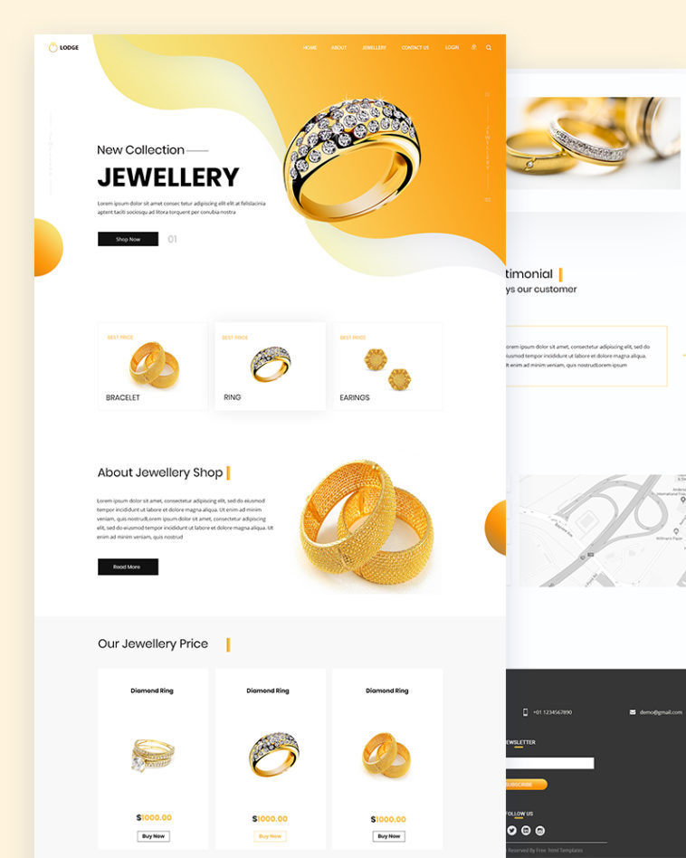 Jewellery PSD Template Free Download