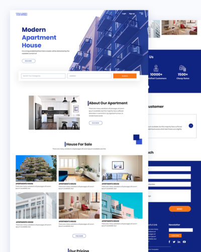 construction PSD template free download
