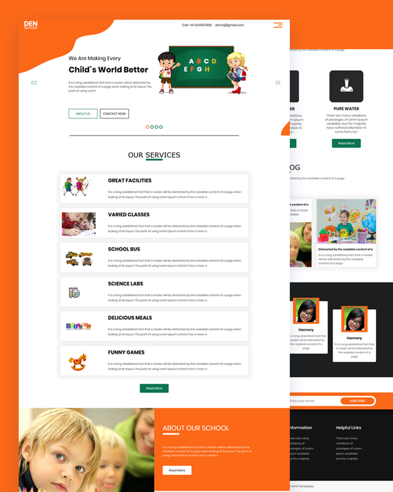 Denschool – Children school HTML Template