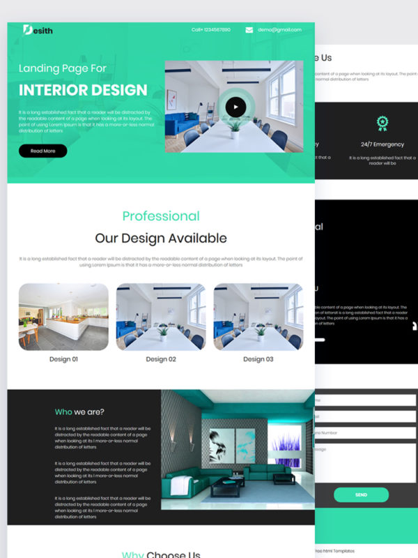 Desith - One page Interior Website Template 6 One page Interior Website Template