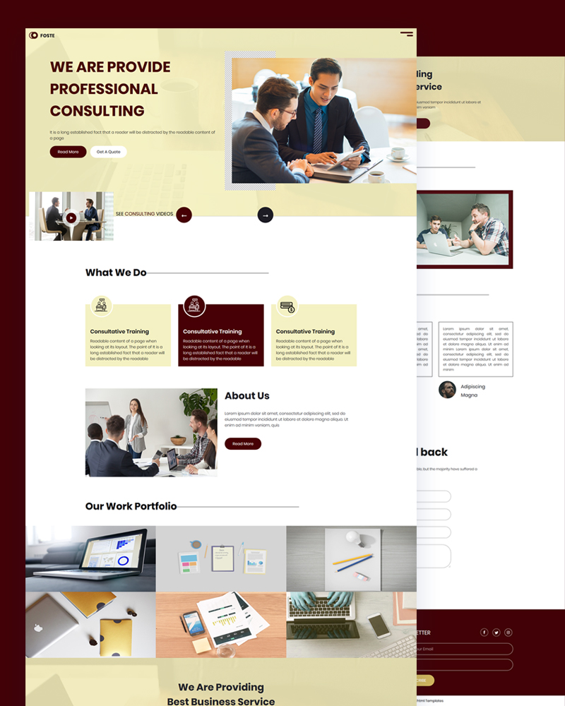 Foste – Consulting PSD Template Free Download