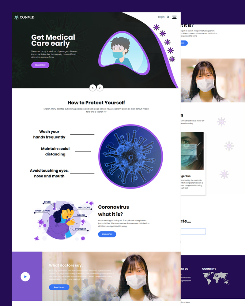 Convid – Medical Infection Virus PSD Template