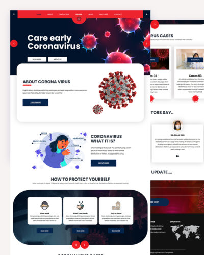 Covido - Coronavirus PSD Template 14 covido
