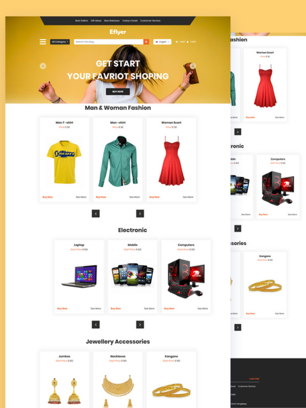 Free eCommerce Website Template