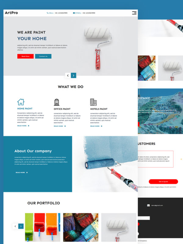 Paint PSD Template Download Free