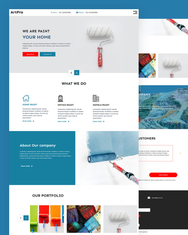 Paint PSD Template Download Free