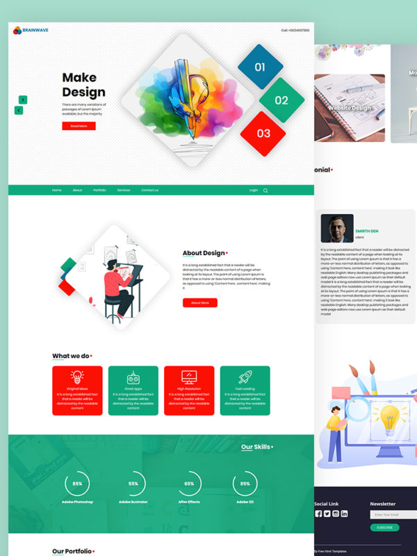 Brainwave - Art Design HTML Template 5 Brainwave