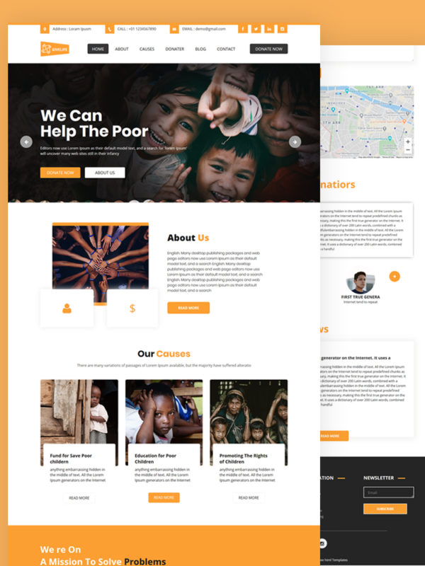 Free Charity HTML Template Download
