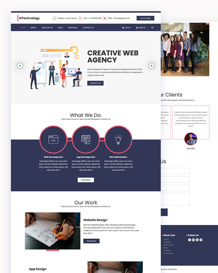 Web Agency PSD Template Free Download