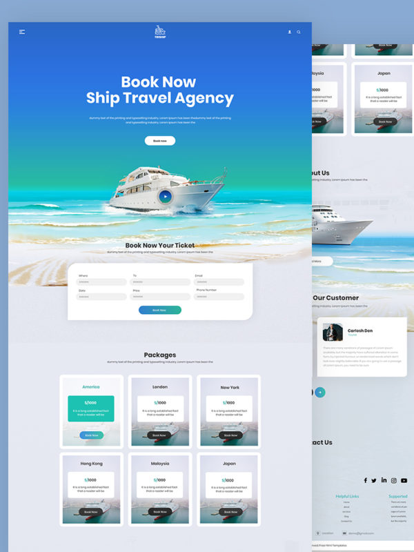 Travel Agency HTML Template Free