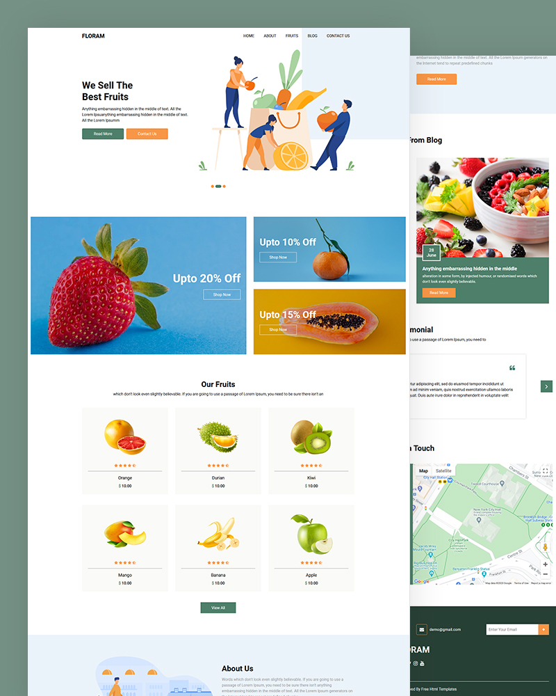 Floram – Free Fruits HTML Template Free Download