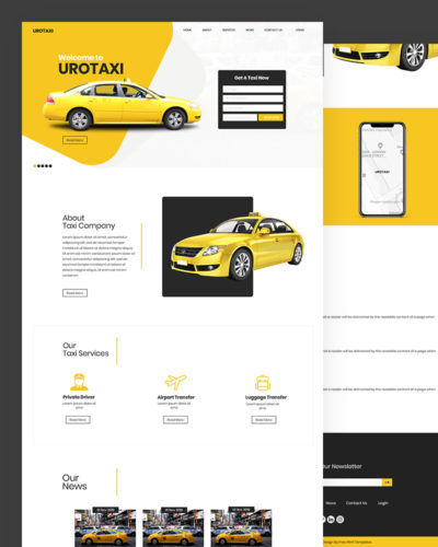 Urotaxi – Download Taxi Services HTML Template Free
