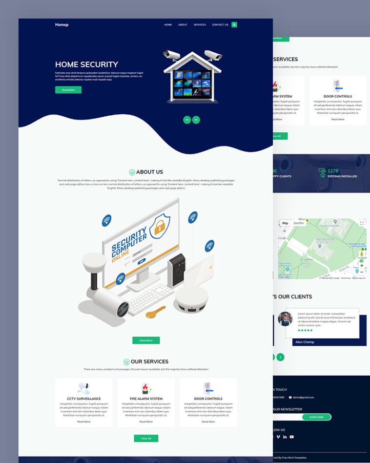 Home Security HTML Template Free