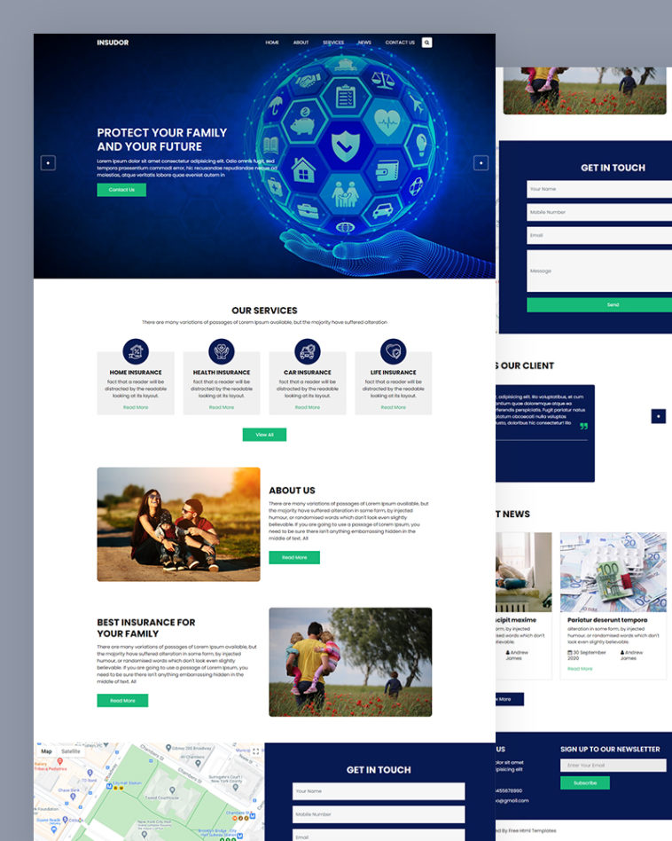 Insurance HTML Template Free Download