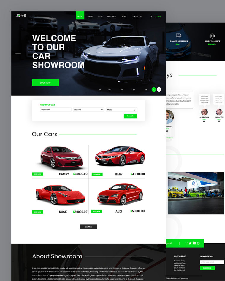 Car Showroom HTML Template Free