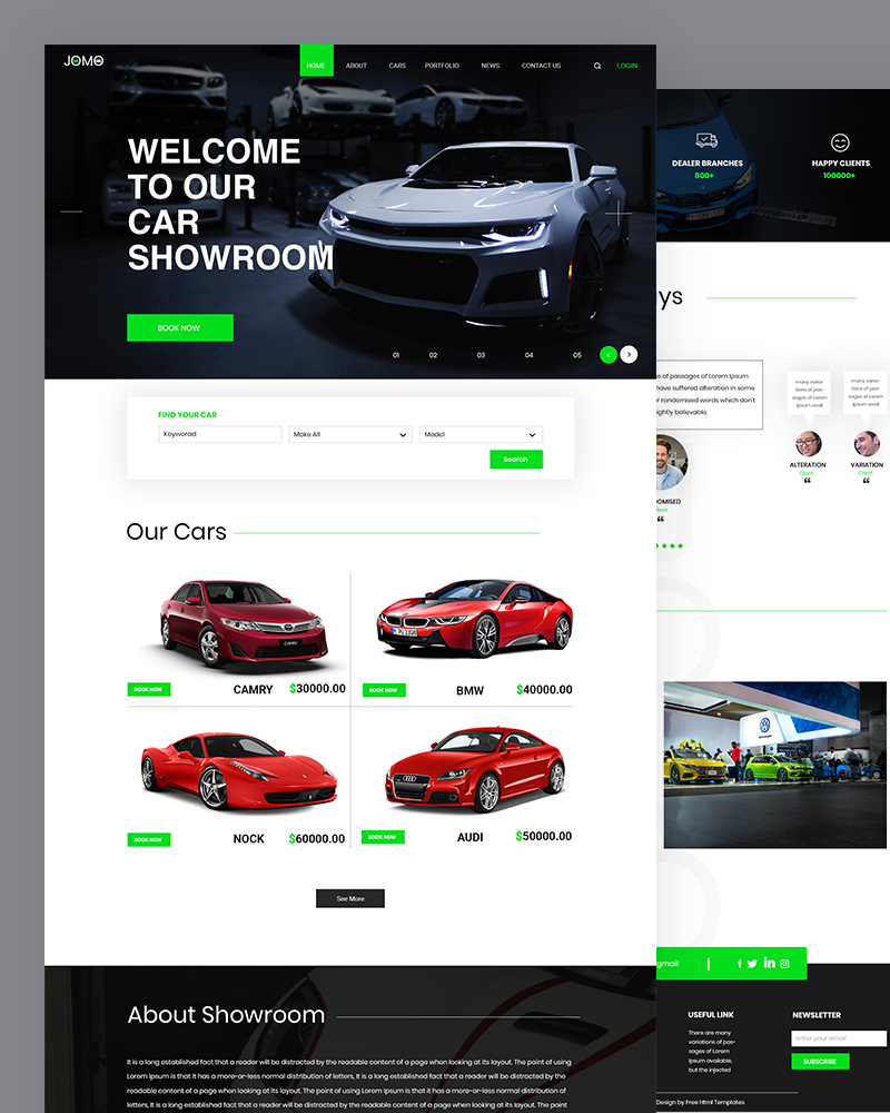 Jomo – Car Showroom HTML Template Free Download