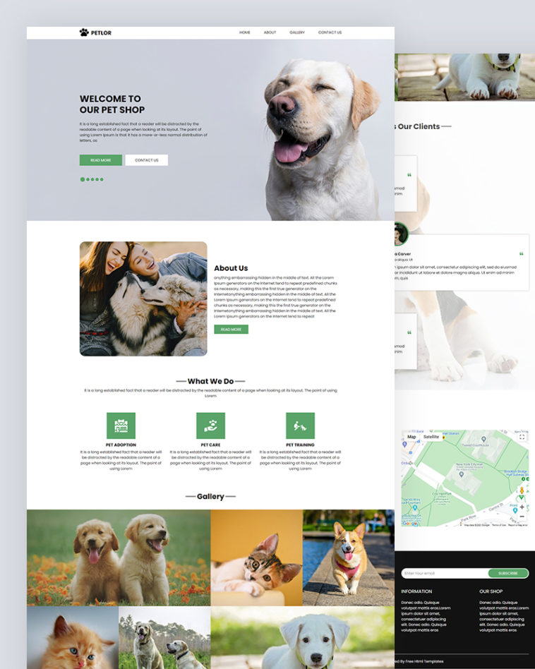 Pet Shop HTML Template Free
